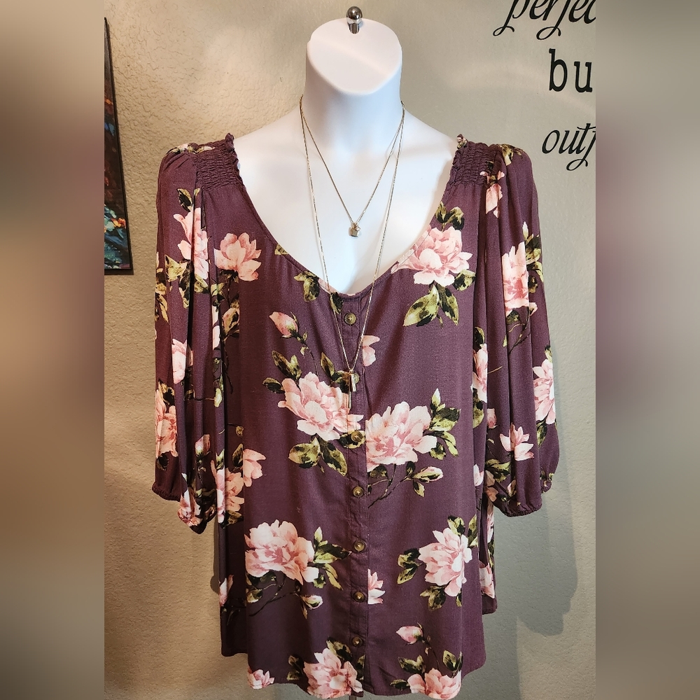 Torrid Floral Blouse